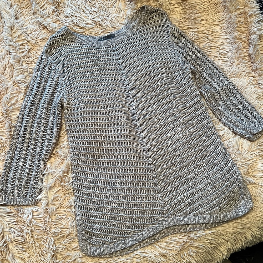 Armani Exchange AX silver spring sweater